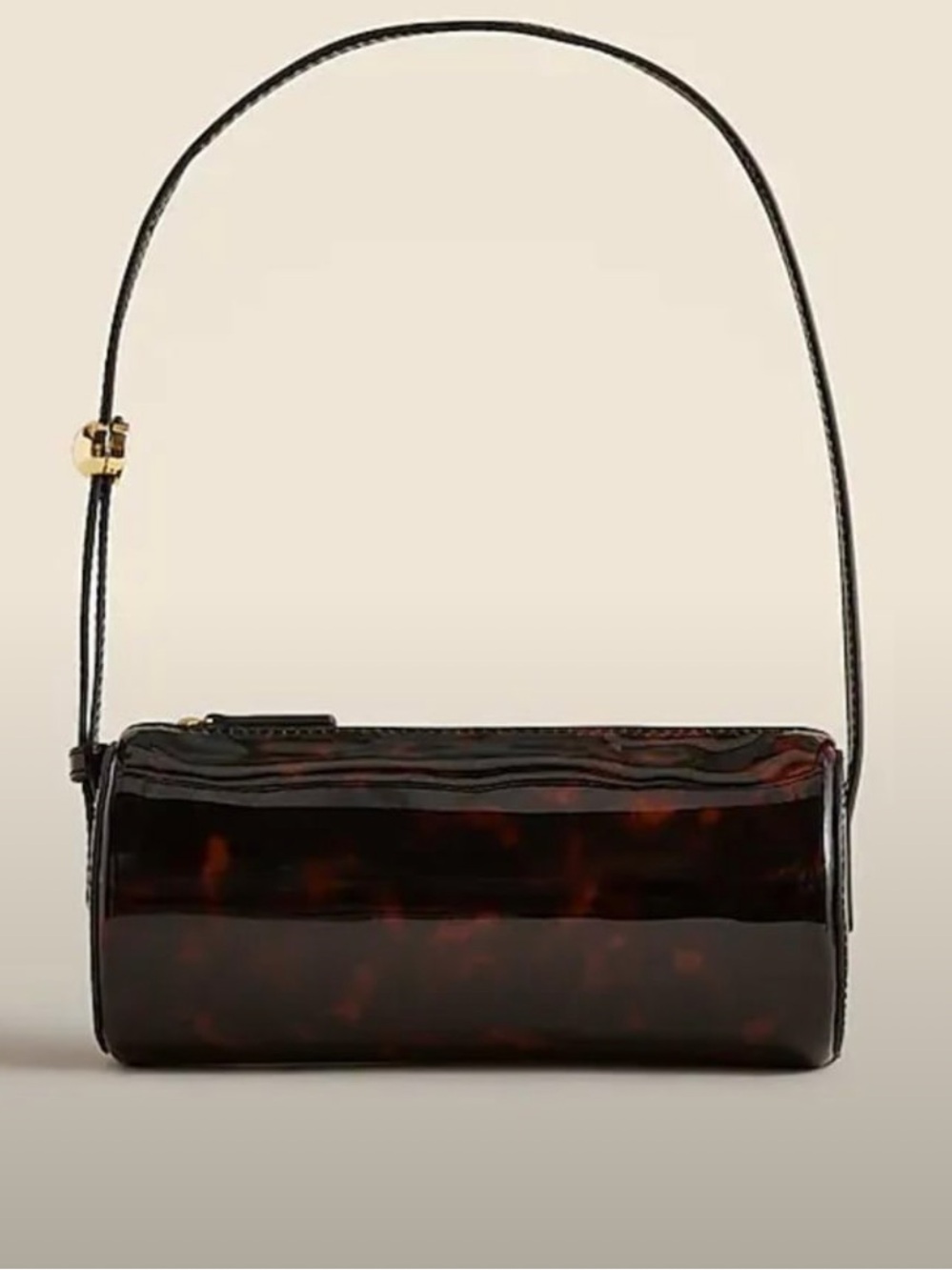 NWT J.Crew Bordeaux Bag in Luxe Patent Leather Barrel Purse